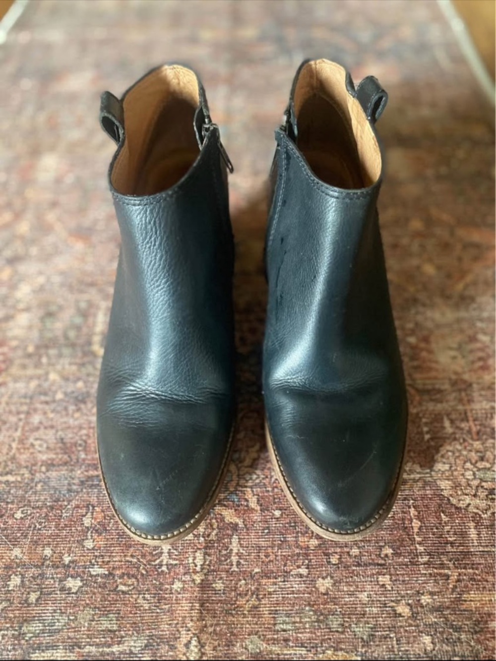 Madewell Black Leather Ankle Boots